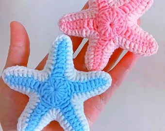 Beachy Starfish Ornament Haakpatroon Sea Star sleutelhanger Coastal Decor Hangend ornament