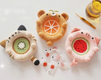 Adorable Animal Hug Cup Crochet Pattern - Bear, Pig, Cat Included
