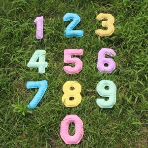 Crochet Numbers Pattern PDF, 0-9 Amigurumi Number Toys, Montessori Learning Toy, Birthday Nursery Decor, Digital Download