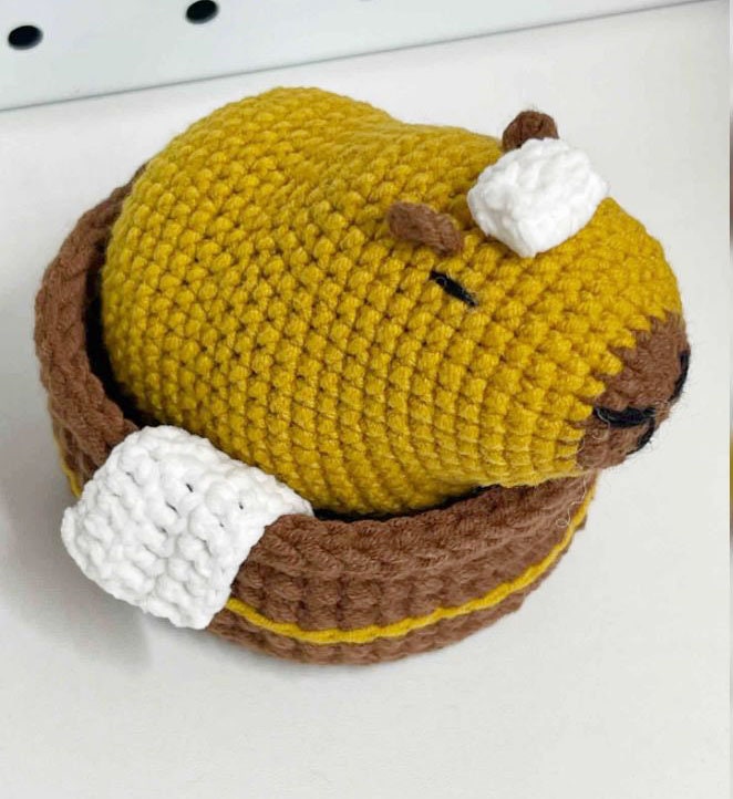 あみぐるみ　ハンドメイド　カピバラ　夏♡【オーダー商品ぱる】 あみぐるみ ハンドメイド カピバラ 夏♡【オーダー商品ぱる】 可愛い
