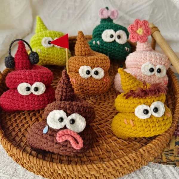 Funny Poop Emoji Crochet Pattern - Trendy Design for Gifts and Decor