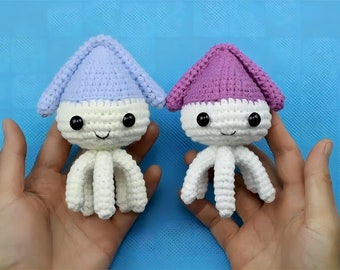 Modèle au crochet pour bébés seiches amigurumi – Tutoriel bricolage facile à suivre