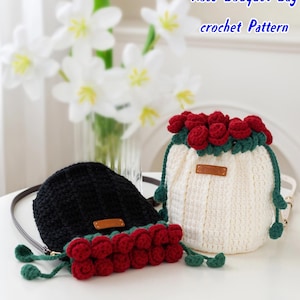 Crochet Rose Bouquet Bag Pattern – Elegant Floral Tote PDF Guide (US Terms)