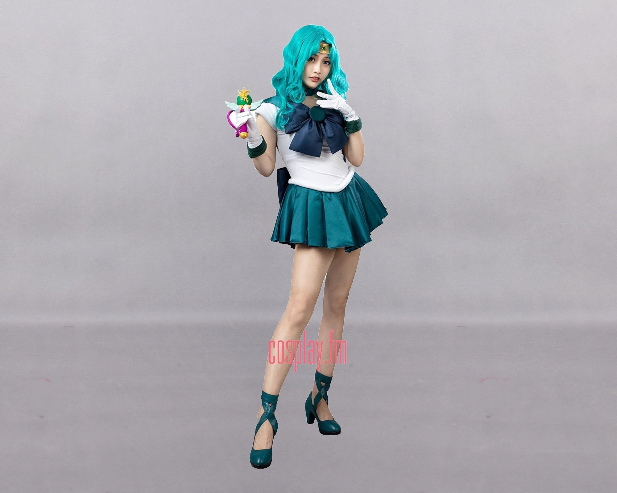 Super S Sailor Neptune Kaiou Michiru Cosplay Costume - Etsy UK