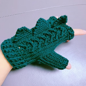 Handledning för handgjorda dinosauriehandskar, virkmönster i Jurassic Park, mönster för virkade dinosaurievantar