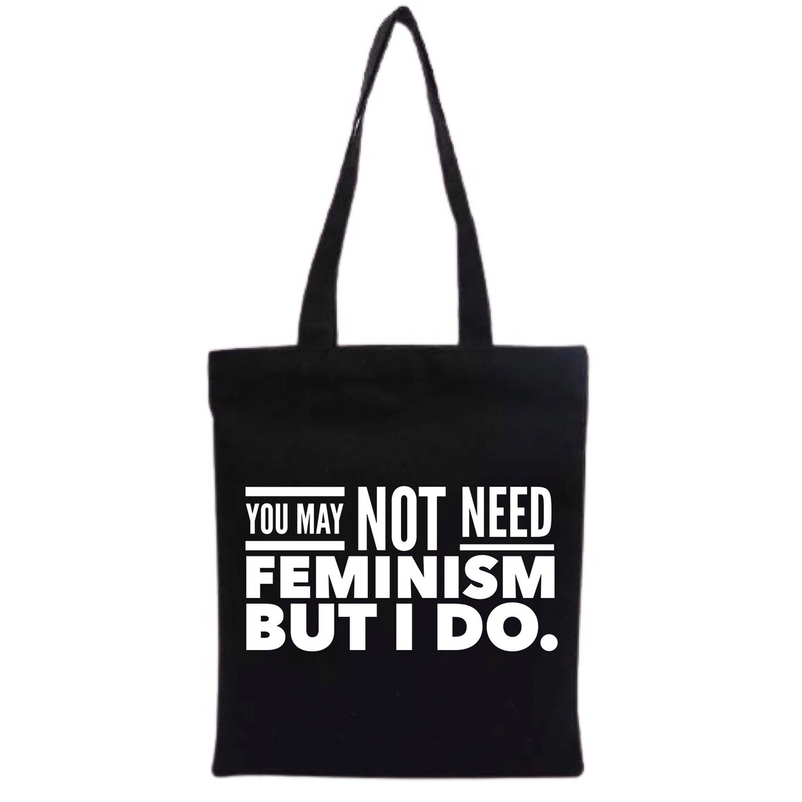 Tote Bag/Black Cloth Bag Feminist Statement Bag You May Etsy