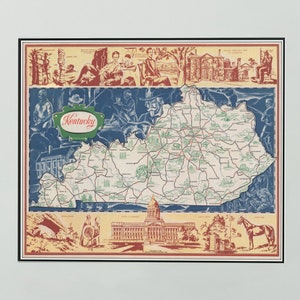 1932 Vintage Kentucky Karte - Alte Kentucky Karte Druck - Wand Dekor Karte Kunst - Antik Home Dekor - Karte Reproduktion - Kentucky Karte Poster Druck