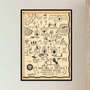 1925 Hunde Poster - Vintage Hunde Karte Poster - Hunde Wandkunst - Tiere Druck - Zoologie Hund Druck - Tierliebhaber Geschenk - Hunde Illustration