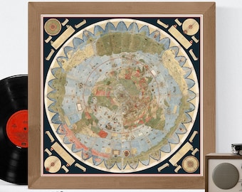 1587 World Map Reproduction: Vintage Map Poster Print