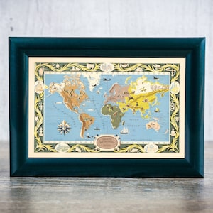 1956 Vintage World Map - Carte du Monde - French World Map Print - World Map Wall Art - Poster Map Print - Old Maps Prints - World Map Print