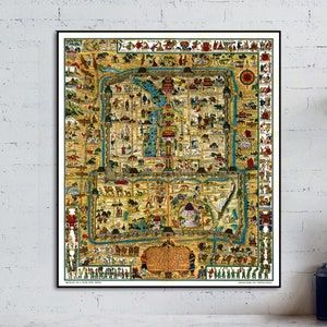 1936 Peking Karte - Historische Karte von Peking - Peiping Map - Chinesische Wandkunst - Peking Druck - Reproduktion Asiatischer Kunstdruck - Chinesisches Poster