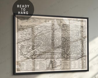 1575 Rome City Map Poster: Vintage Italian Wall Art