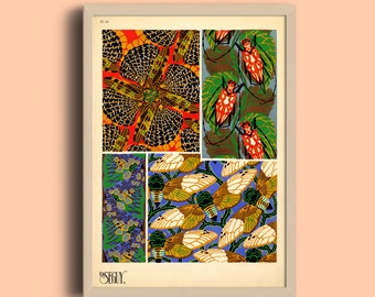 Eugène Séguy Insect Art Print: Vintage Art Deco Pattern Poster