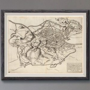 1557 Mapa de Roma Vintage - Impressão de Mapa Antigo - Arte de Mapa de Decoração de Parede - Decoração de Casa Antiga - Reprodução de Mapa - Cartaz de Mapa de Roma