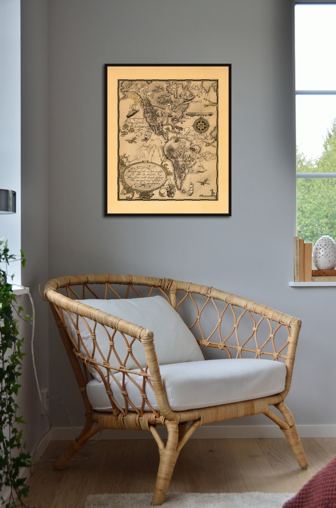 1927 America Map United States Map Vintage USA Map Print North