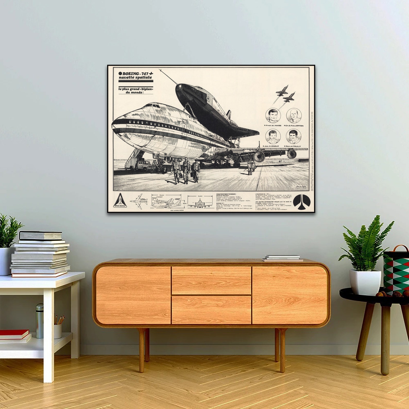 1977 Boeing 747 Print Space Shuttle Poster Nasa Enterprise - Etsy