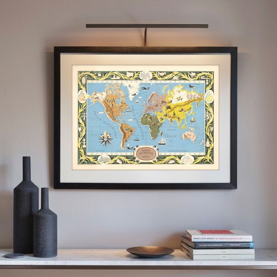Poster Carte du monde-vintage artwork