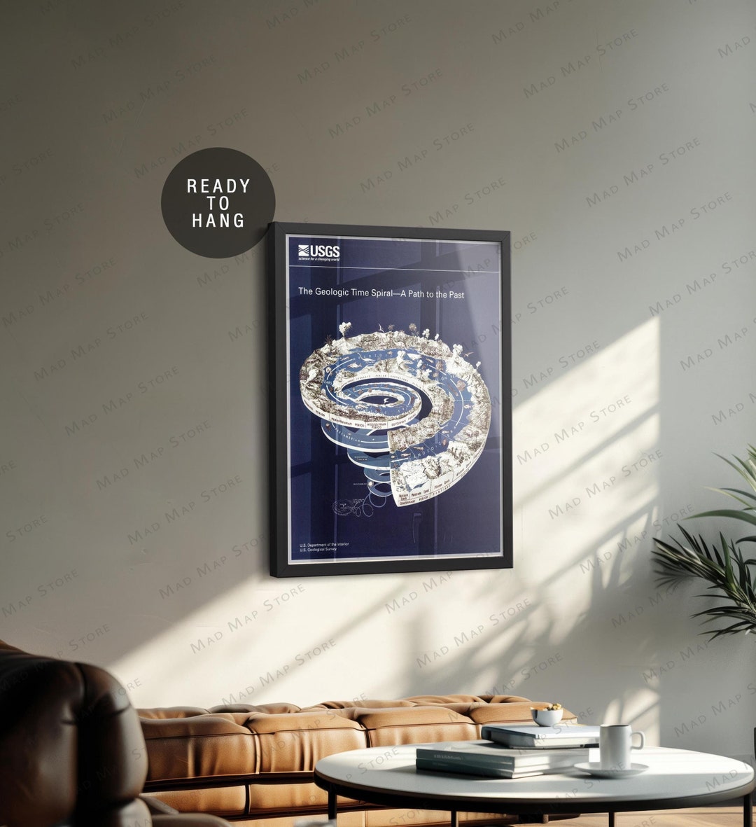 Geologic Time Spiral - Framed Canvas Wall Art - World History Timeline ...