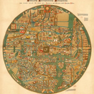 1898 World Map Print - Rare Oldest World Map - Medieval World Map ...