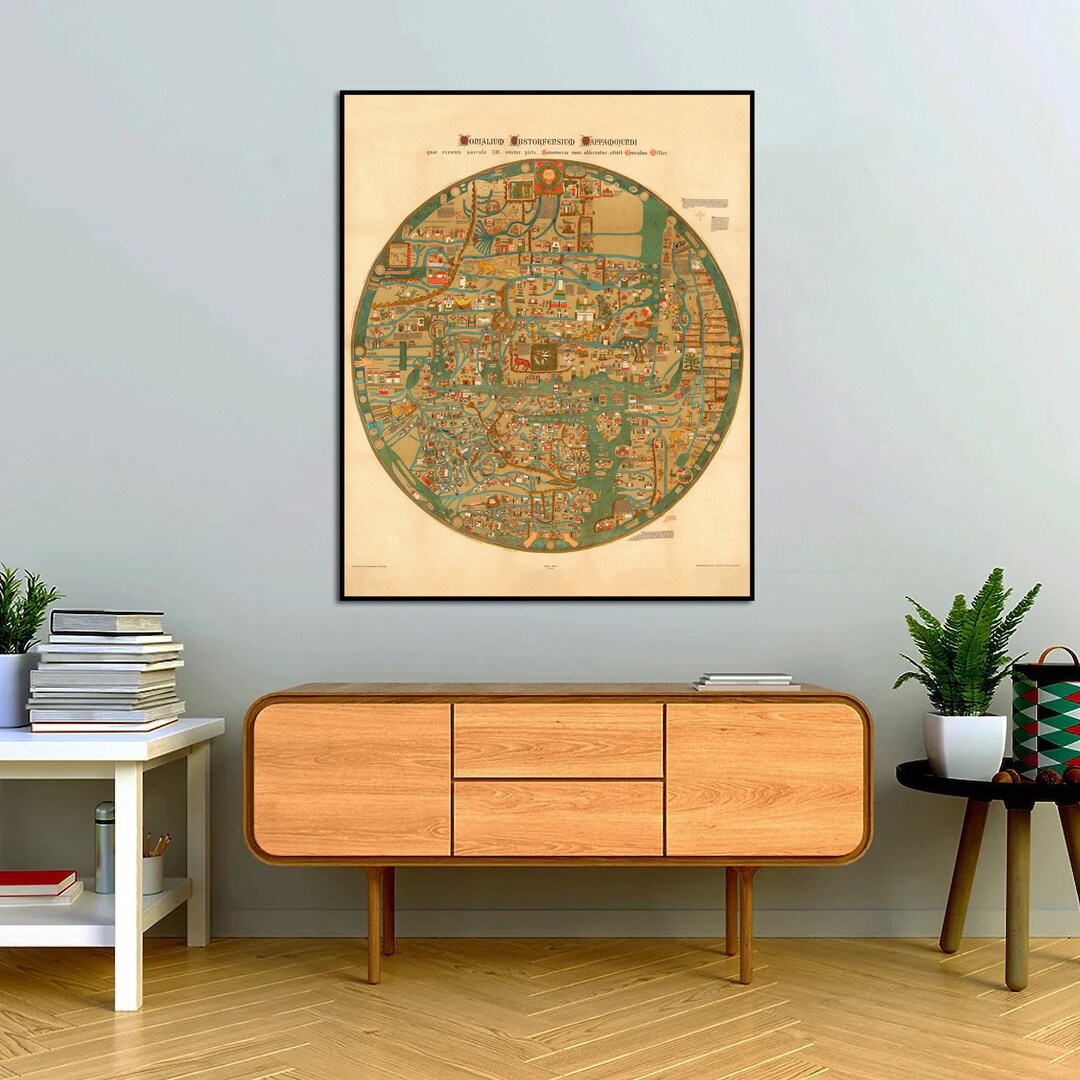 1898 World Map Print - Rare Oldest World Map - Medieval World Map ...
