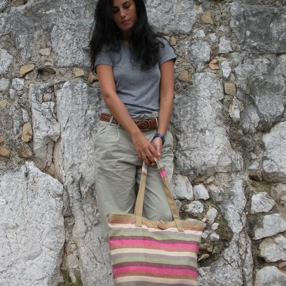 Cotton bag shop with zip
