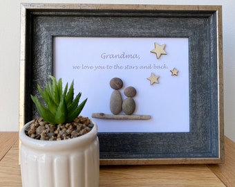 Personalised 'Love you to the stars and back' Pebble Picture Frame perfect for all friends and family members for all occasions.