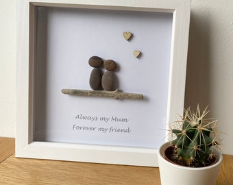 Personalised Mum, Sister, Best Friend Pebble Picture Frame for all occasions.