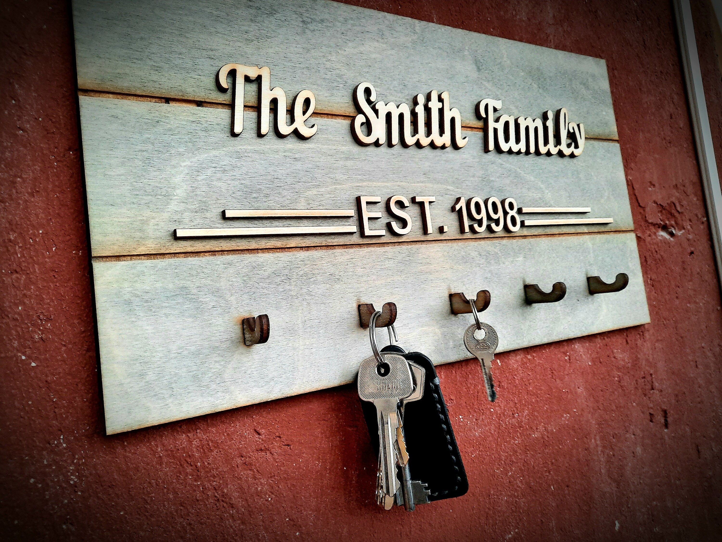 Personalized wall key holder Etsy