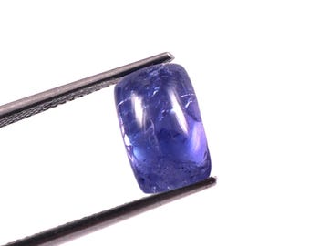 AAAA Tanzanite Cabochon, Natural Loose Gemstone (7X11X4MM, 3.00Ct)