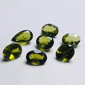 Peridot Gemstone, Natural Peridot, Loose Gemstone, Natural Green Peridot, 7 Piece Lot, AAA Quality, Gemstone For Jewelry Making 20.00 Cts
