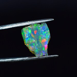 Opal Raw, Natural Ethiopian Opal Raw, AAA Quality Opal Raw, Opal Crystal Raw, Multi Fire Opal Raw, Welo Fire Opal Raw 10X12X8MM 3.85 Cts.