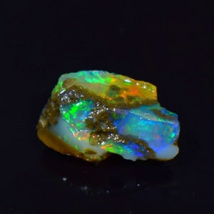 Opal Raw, Natural Ethiopian Opal Raw, AAA Quality Opal Raw, Opal Crystal Raw, Multi Fire Opal Raw, Welo Fire Opal Raw 21X11X10MM 9.85 Cts.