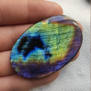 Labradorite Gemstone,Natural Labradorite,Flashy Labradorite,Loose Gemstone,Labradorite Cabochon,Jewelry Making,Oval Shape,55X41X6MM 117.00Ct