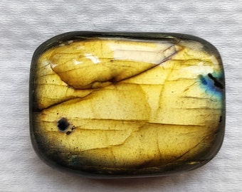 Labradorite Gemstone,Cabochon Labradorite,Multi Flashy Labradorite,Pendant Size Labradorite,Jewelry Making Rectangle Shape 25X18X8MM 37.80Ct