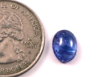 Natural Tanzanite Cabochon, AAAA Quality Gemstone (7X10X4MM 2.30Ct)