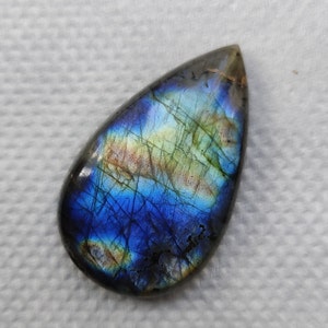 Labradorite Gemstone,Natural Labradorite,Flashy Labradorite,Loose Gemstone,Labradorite Cabochon,Jewelry Making,Pear Shape,40X25X8MM 63.00Cts
