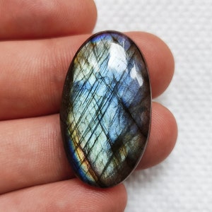 Labradorite Gemstone Natural Labradorite Flashy Labradorite Loose Gemstone Labradorite Cabochon Jewelry Making Oval Shape 32X19X6MM 33.00.Ct