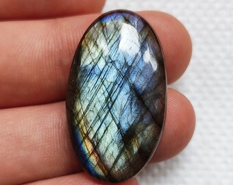 Labradorite Gemstone Natural Labradorite Flashy Labradorite Loose Gemstone Labradorite Cabochon Jewelry Making Oval Shape 32X19X6MM 33.00.Ct