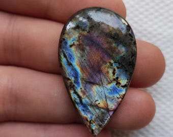 Beautiful Labradorite, Natural Labradorite, Multi Labradorite,Flashy Labradorite,Loose Gemstone, Jewelry Making Gemstone, 40X25X7MM 57.50Cts