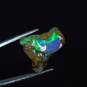 Opal Raw, Natural Ethiopian Opal Raw, AAA Quality Opal Raw, Opal Crystal Raw, Multi Fire Opal Raw, Welo Fire Opal Raw 17X10X9MM 9.80 Cts.