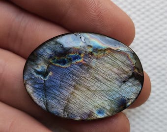 Labradorite Gemstone,Natural Labradorite,Flashy Labradorite,Loose Gemstone,Labradorite Cabochon,Jewelry Making,Oval Shape,40X28X6MM 65.10Ct