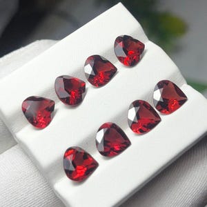 Garnet Gemstone, Natural Red Garnet Gemstone,Loose Gemstone,Jewelry 15 Lot Piece 8X8MM Heart Shape AAA Quality Gemstone For Jewellery