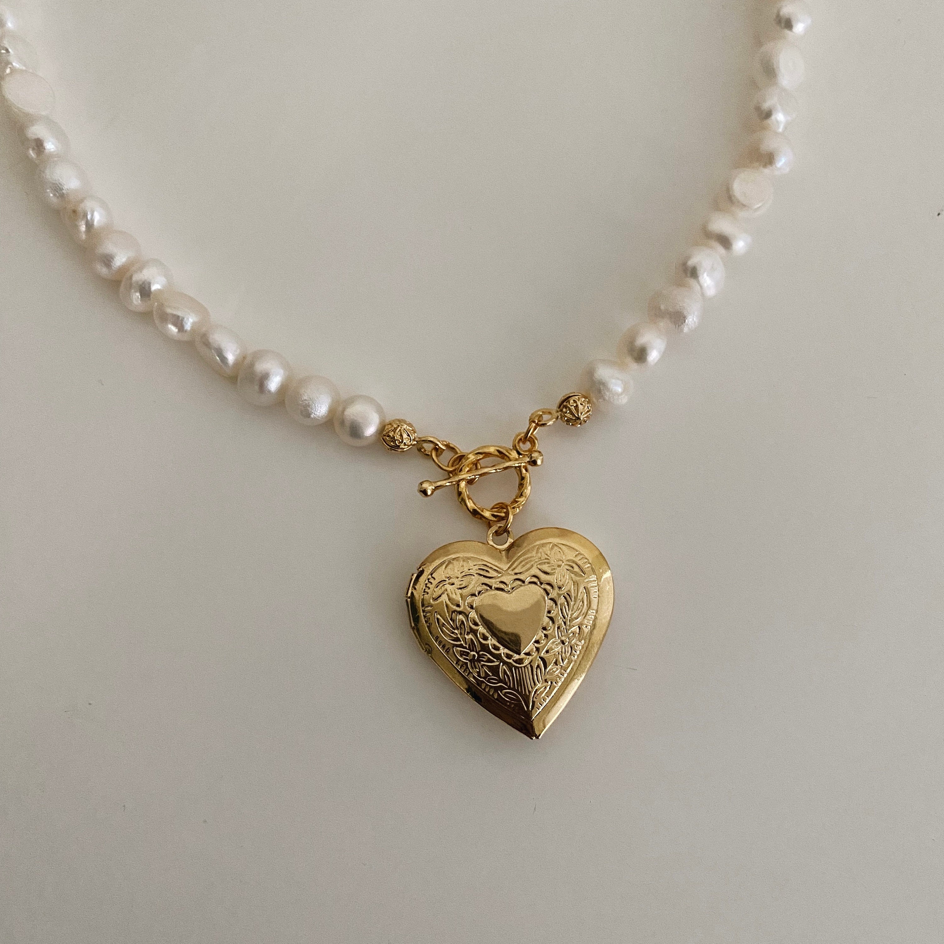 Heart pearl pendant chanel - Gem