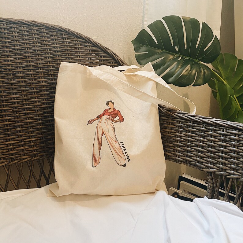 Harry styles fine line tote bag | Etsy