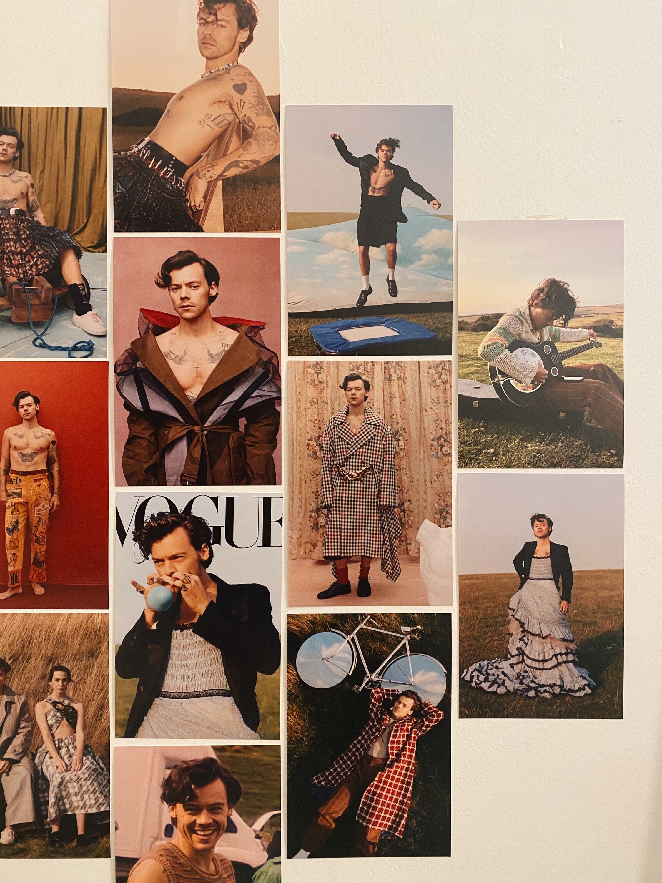 Harry styles vogue photoshoot prints set of 14 | Etsy