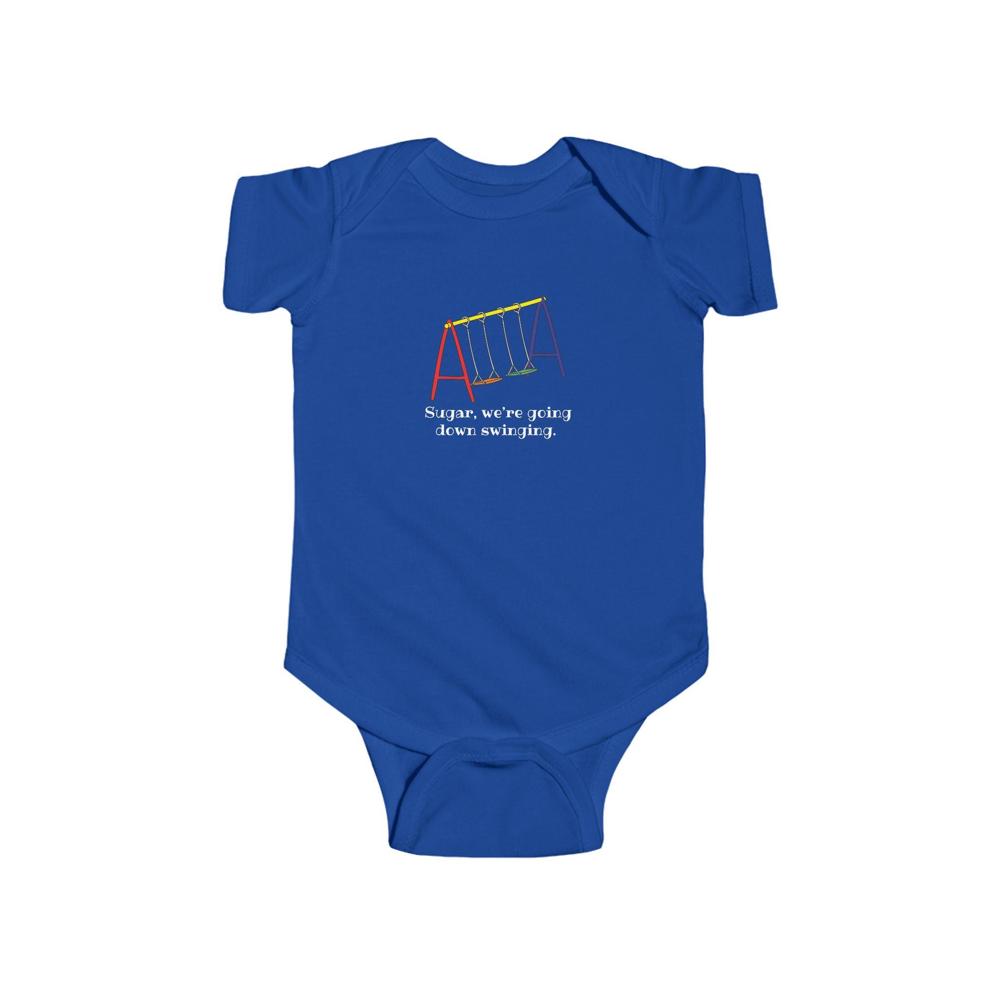 Going Down Swinging Baby Onesie - Emo - Fall Out Boy - Playground - Pop Punk - Baby Shower Gift - Toddler