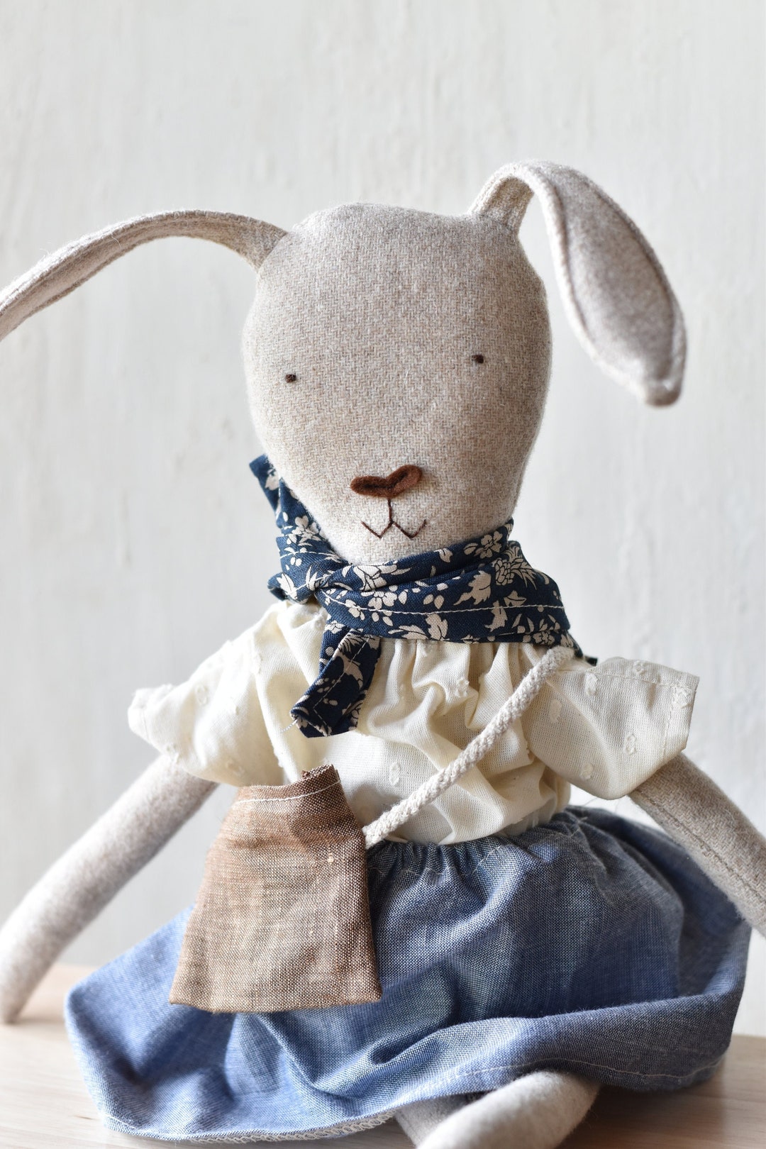 Ruthie the Rabbit Handmade Heirloom Doll Chambray - Etsy