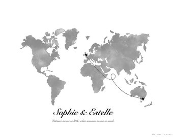 Mappa del mondo personalizzata