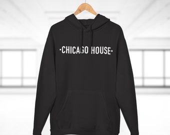 Chicago House Music Felpa con cappuccio / Felpa con cappuccio techno / Party / Musica elettronica / Rave / Musica techno / Musica acid house / Eco friendly