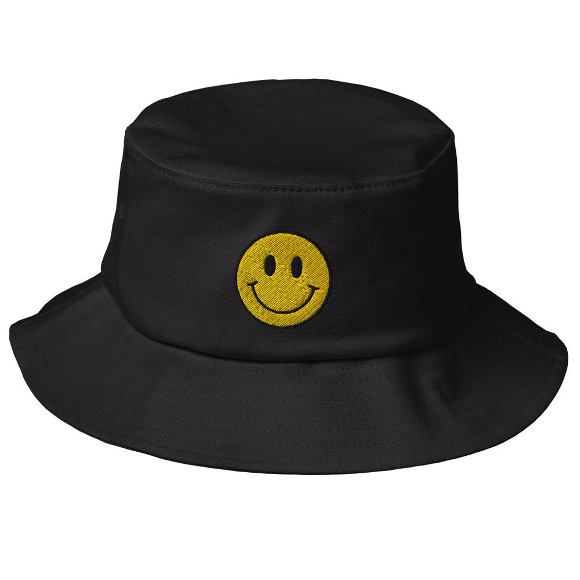 ACID HOUSE SMILEY Face Bucket Hat Embroidery Techno Hat Etsy